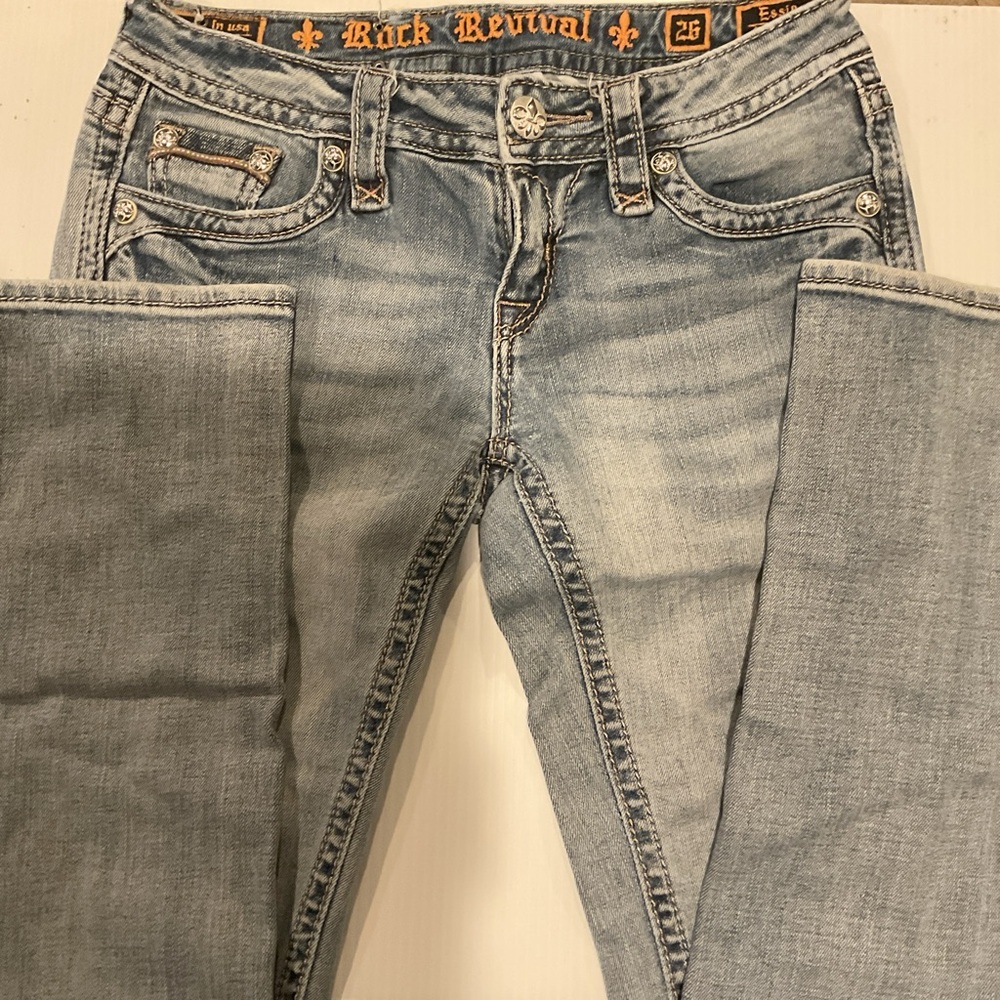 Rock Revival Women's Faded Blue Skinny Jeans